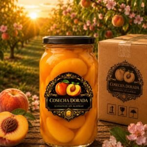 Caja de Frascos de durazno en almíbar con 12pz de 940ml