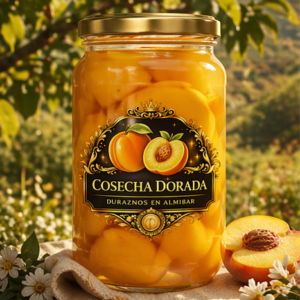 Frasco de durazno en almíbar 100gr