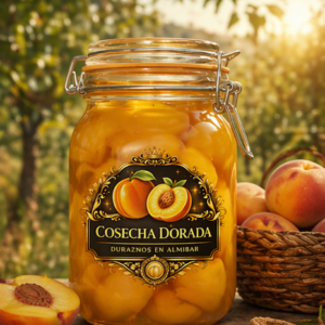 Frasco de durazno en almíbar 300gr