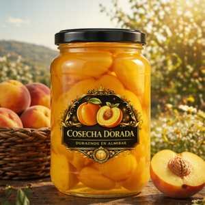 Frasco de durazno en almíbar 250gr