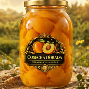 Frasco de durazno en almíbar 300gr