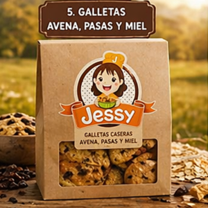 Galletas de avena, pasas y miel
